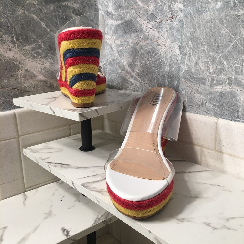 ams espadrille wedge sandal size 10 - Picture 7 of 8